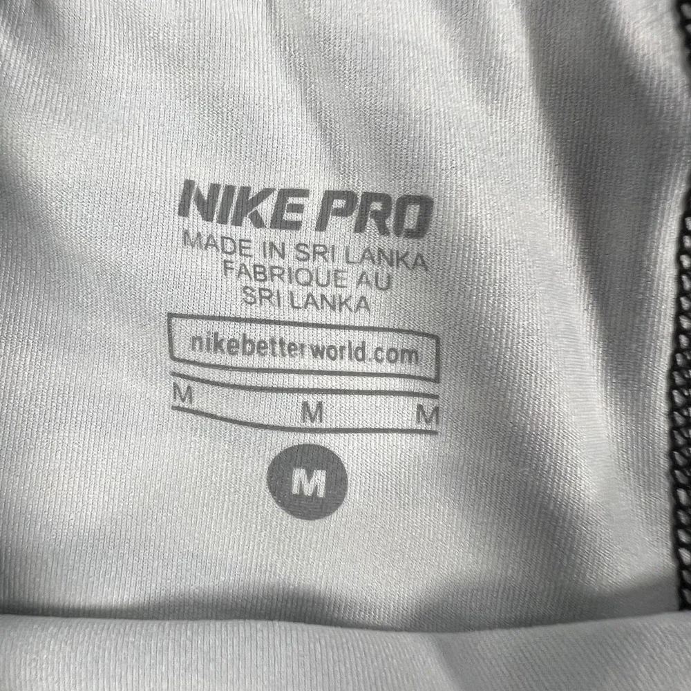 Nike Pro Leggings Womens Medium Black Striped Active Workout Casual Gym Run